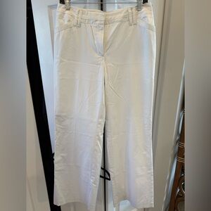 White House Black Market Straight Leg White Trousers